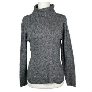Liz Claiborne Womens Sweater Size S Petite Gray Turtleneck